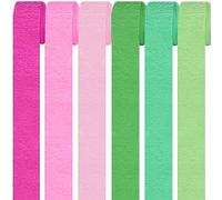 Lot de 6 rouleaux de papier crépon multicolore - Arc-en-ciel - Pour décoration de fête et travaux manuels - 6 couleurs (lot de 5)