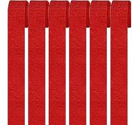 Lot de 6 rouleaux de papier crépon rouge, arc-en-ciel, fond de serpentins, papier crêpe, papier crêpe pour décoration de fête et travaux manuels