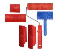 Lot de 6 rouleaux de peinture polyvalents avec rouleaux robustes pour applications murales intérieures et fournitures de peinture pour usage quotidien