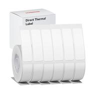 Lot de 6 rouleaux de ruban adhésif blanc pour étiqueteuse NIIMBOT D11 D110 D101 - 12 x 40 mm - Étanche - Pour le bureau et la maison