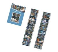 Lot de 6 rouleaux de ruban adhésif décoratif en PET pour bibliothèque, 40 mm x 2 m, autocollant de scrapbooking pour journal, planificateur, album photo, décoration à thème magique