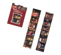 Lot de 6 rouleaux de ruban adhésif décoratif en PET pour bibliothèque, 40 mm x 2 m, autocollant de scrapbooking pour journal, planificateur, album photo, décoration à thème magique