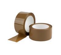 Lot De 6 Rouleaux De Ruban Adhésif,Dimensions 50x66 M,Déroulage Silencieux,Ruban D'emballage Couleur Havane.