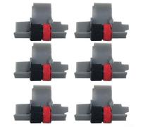 Lot de 6 rouleaux d'encre pour calculatrice IR-40T Noir et rouge pour modèles Seiko Citizen compatibles avec CX5322DP CX120 FR120 HR110S 2620S IR50 515056
