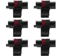 Lot De 6 Rouleaux Encreurs Pour Ir40T Noir Et Rouge Bicolore Pour Cp13 / Mp-12D / Mp-120Dh Pour Calculatrice Sharp El-1750V El-1801V[Z1176]