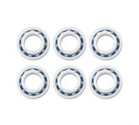 Lot de 6 roulements à billes C60 pour nettoyeur de piscine MX8 et MX6 - Plastique, 10 x 10 x 5 mm, blanc et bleu, rotation lisse, remplacement facile, résistance à l'usure durable