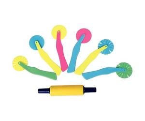 Lot de 6 roulettes pour pâte à modeler