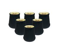 (Lot de 6) Royal Designs 10,2 cm Empire Lustre Abat-jour, Noir 3 x 4.25 X 4,25 (Cs-102blk/Gl-6)