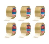 Lot de 6 Rubans adhésif d emballage Acrylic Silencieux 4024 en PP 50 mm x 66 m Transparent