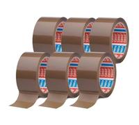 Lot de 6 Rubans Adhésif d emballage tesaPack PP Silencieux 50mmx66 mm Marron