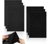 Lot de 6 rubans adhésifs en nylon 20 x 30 cm - 3 crochets et 3 boucles - Noir - Pour canapé, tissu, loisirs créatifs et projets de bricolage