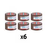 Lot De 6 Rubans Emballage Adhésif Tesa 66m X 50mm Havane