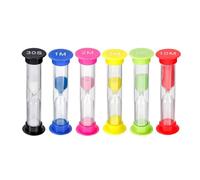 Lot de 6 sabliers colorés pour enfants (30 s/1 min/2 min/3 min/5 min/10 min), outil de gestion du temps robuste pour l'école, le brossage des dents, les devoirs et les jeux, compteur visuel de compte