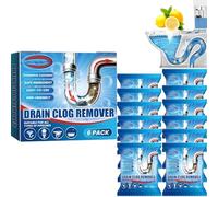 Lot de 6 sachets de nettoyant moussant puissant pour canalisation, nettoyant pour canalisations d'évier, déboucheur de cuisine