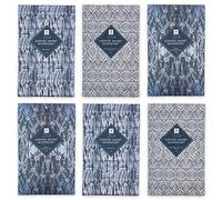 Lot de 6 sachets parfumés à suspendre pour tiroirs, armoires, armoires, armoires, valises, voiture, au design jungle, mélange de 4 parfums (9 x 14,5 cm, Blue Line, 6)