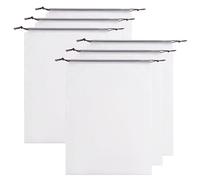 Lot de 6 sacs à chaussures - Organisateur de valise pour chaussures - Sac à cordon portable transparent - Rangement pour valise