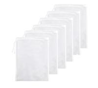 Lot de 6 Sacs à Lait Végétal Réutilisables en Nylon Bio 20x30cm, avec Cordon de Serrage - pour Fromage, Jus, Café et Lait Végétal