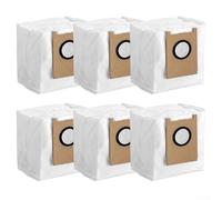 Lot de 6 sacs à poussière pour aspirateur de 7,6 cm - E20 V - 3 L - Sacs de rechange non tissés avec filtration - Accessoires pour robot aspirateur haute capacité pour poils d'animaux et nettoyage de