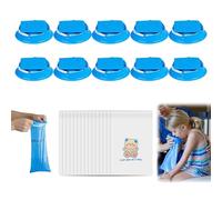 Lot de 6 sacs à vomissements jetables haute densité anti-odeurs avec bouton-pression, parfaits pour les maladies matinales, les enfants, les femmes enceintes, le mal des transports et les malades de