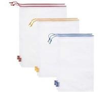 Lot de 6 sacs à vrac réutilisables 3 tailles différentes - - ALTOBUY Blanc