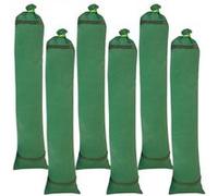 Linxor - Sacs anti inondation, barrière à remplir avec poignées - Lot de 2, 4, 6 ou 10-22.5 x 100 cm - Toile canevas 400 gsm - Vert