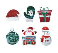Lot de 6 sacs cadeaux en plastique pour les vacances de Noël, sacs d'emballage élégants pour bonbons et jouets, accessoires de célébration saisonnière, accessoires de célébration saisonniers