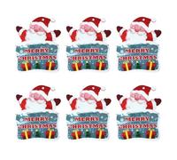Lot de 6 sacs cadeaux en plastique pour les vacances de Noël, sacs d'emballage élégants pour bonbons et jouets, accessoires de célébration saisonnière, accessoires de célébration saisonniers