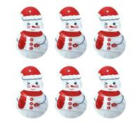 Lot de 6 sacs cadeaux en plastique pour les vacances de Noël, sacs d'emballage élégants pour bonbons et jouets, accessoires de célébration saisonnière, accessoires de célébration saisonniers