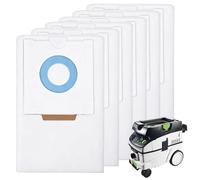 Lot de 6 Sacs d'Aspirateur, Compatible avec Festool CT 36/ CTM 36 E/CTL 36 E, 496187 Sac Aspirateur, Accessoires pour Aspirateurs, Compatible avec Festool SC FIS-CT 26/5