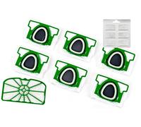 Lot de 6 sacs d'aspirateur Hepa Premium + filtre de protection moteur + puces parfumées pour Vorwerk Kobold VK 200