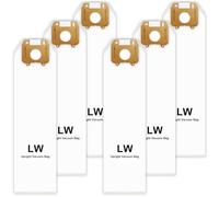 Lot de 6 sacs d'aspirateur type LW HEPA pour aspirateur Oreck Magnésium Upright, pièce # LWPK6OH, LWPK25OH, LWPK3OH, LW100, LW100LR, LW1500, LW1500RS, 83055-01, lot de 6 sacs d'aspirateur anti-odeurs