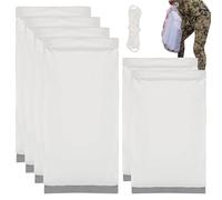 Lot de 6 sacs de chasse à l'orignal réutilisables et respirants avec bande réfléchissante de sécurité | Boules de viande sauvage haute résistance pour élan, caraïbes