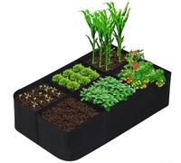 Lot de 6 sacs de plantation rectangulaires pour soutenir la rotation saisonnière des cultures et rafraîchir le sol sans infrastructure permanente de jardin