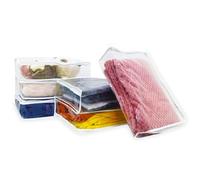Lot de 6 sacs de rangement en plastique transparent avec fermeture éclair pour pull, couverture, drap de lit, sacs de rangement en vinyle avec fermeture éclair pour placard, lin, couverture de pull