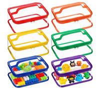 Lot de 6 sacs de rangement pour jouets, sacs de rangement transparents, sac de rangement étanche en PVC pouvant contenir des blocs de construction de jouets, contenir tout ce qui est possible