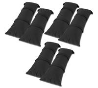 Lot de 6 sacs de sable, 61 x 22 cm, en tissu Oxford avec sangles, résistants aux intempéries, remplissables, pour meubles de jardin, indéchirables, sac en tissu pour porte-parapluie, terrasse (noir)