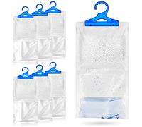 Lot de 6 sacs déshumidificateurs à suspendre pour armoire - 250 g chacun - Empêche l'humidité, la moisissure et la condensation - Armoire, une maison, cuisine, garage, une chambre, une caravane