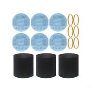 Lot de 6 sacs filtrants à disque non tissés pour aspirateurs Vacmaster | Compatible avec disque sec VF2002, pièce # 9010700, 9013700, protège le moteur, forte aspiration, ensemble de 15 pièces