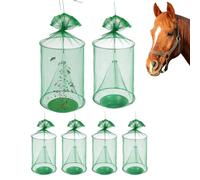 Lot de 6 sacs réutilisables pour capture de mouches, contrôle des insectes volants pliables pour jardins, potagers et camping