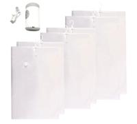 Lot de 6 sacs suspendus sous vide en plastique, avec des designs clairs, pour un stockage Portable, permettant de gagner de l ' espace