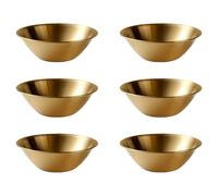 Lot de 6 saladiers de cuisine en acier inoxydable pour mélanger la crème glacée pour la cuisine, la préparation de restaurants, les collations et la soupe en métal