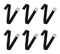 Lot de 6 sangles d'arrimage à cliquet robustes avec boucle à came à dégagement rapide - Courroies de tension pour voiture, vélo, remorque de chargement et porte-bagages
