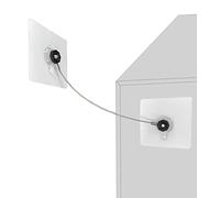 Lot de 6 sangles de sécurité pour meubles en acier inoxydable de 25,4 cm pour l'étanchéité des bébés, sans perçage, ancres de meubles contre les tremblements de terre, empêchent les chutes et