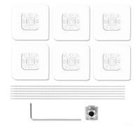 Lot de 6 sangles de sécurité réglables pour télévision, ancrages de meubles sans perçage et anti-basculement pour sécurité des enfants, attaches murales en acier inoxydable avec 1 m de longueur