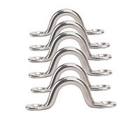 Lot de 6 sangles en acier inoxydable pour dessus de bateau Bimini - Œillets - Attache de pont - Boucle pour canoë