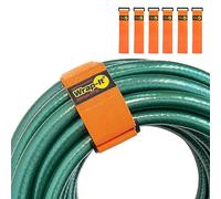 Lot de 6 sangles Wrap-It Storage super extensibles - 45,7 cm - Orange - Sangles élastiques à crochet et boucle - Organisateur de cordon d'extension, sangles de tuyau et de câbles, enrouleur de cordon,