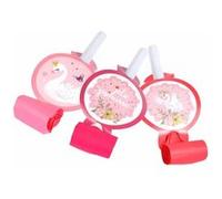 Lot de 6 Sans-Gênes en Papier "Cygne" 13cm Rose Rose G