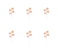 Lot de 6 sapins de Noël en spirale avec rayures rouges et blanches à faire soi-même pour la maison, les vacances, décoration saisonnière avec fer et feutre (orange)