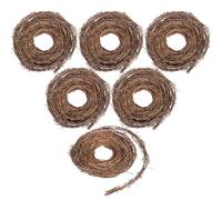 Lot de 6 sarments de Vigne naturels DIY pour Loisirs créatifs, Guirlande de 4,6 m, pour Mariage, Maison, fêtes, Porte, Vase, Mur et couronnes décoratives, décoration Artisanale