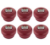 Lot de 6 savons à raser Proraso dans un pot rond Rouge 150 ml = 900 ml